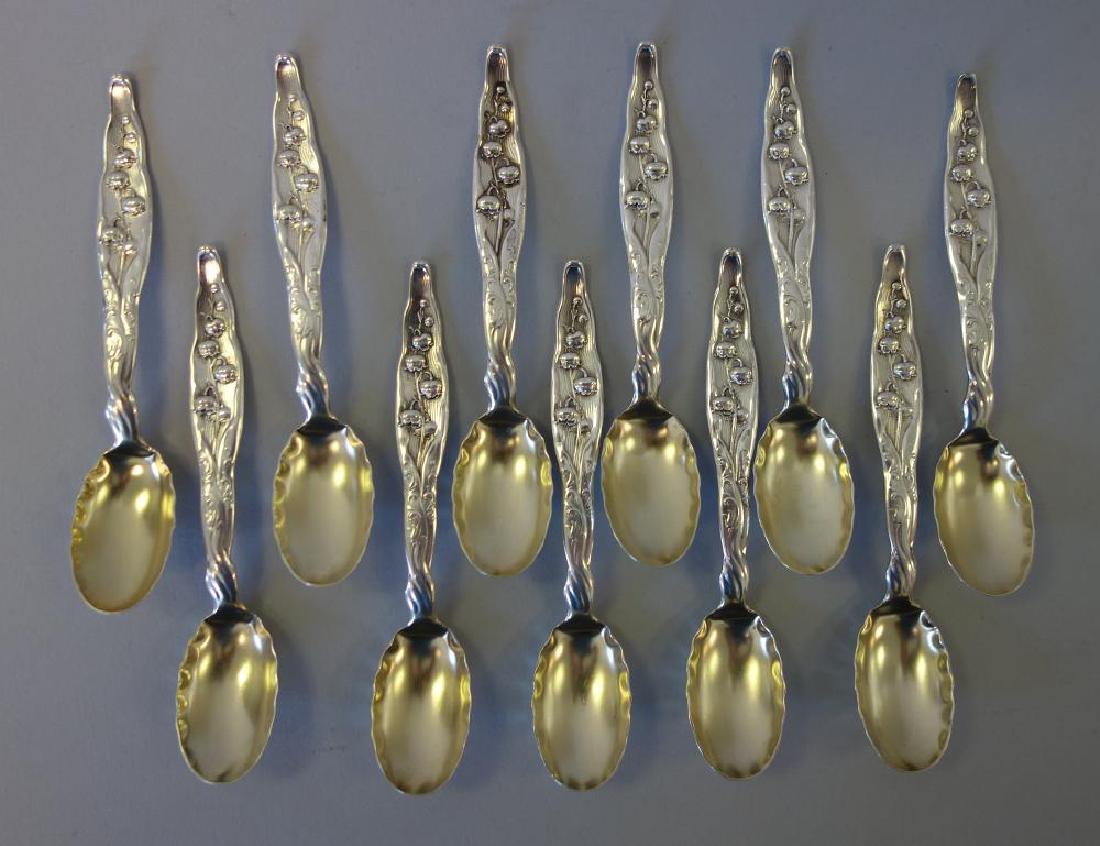 Whiting Sterling Demitasse Spoons, Lily of Valley (1 of 2)