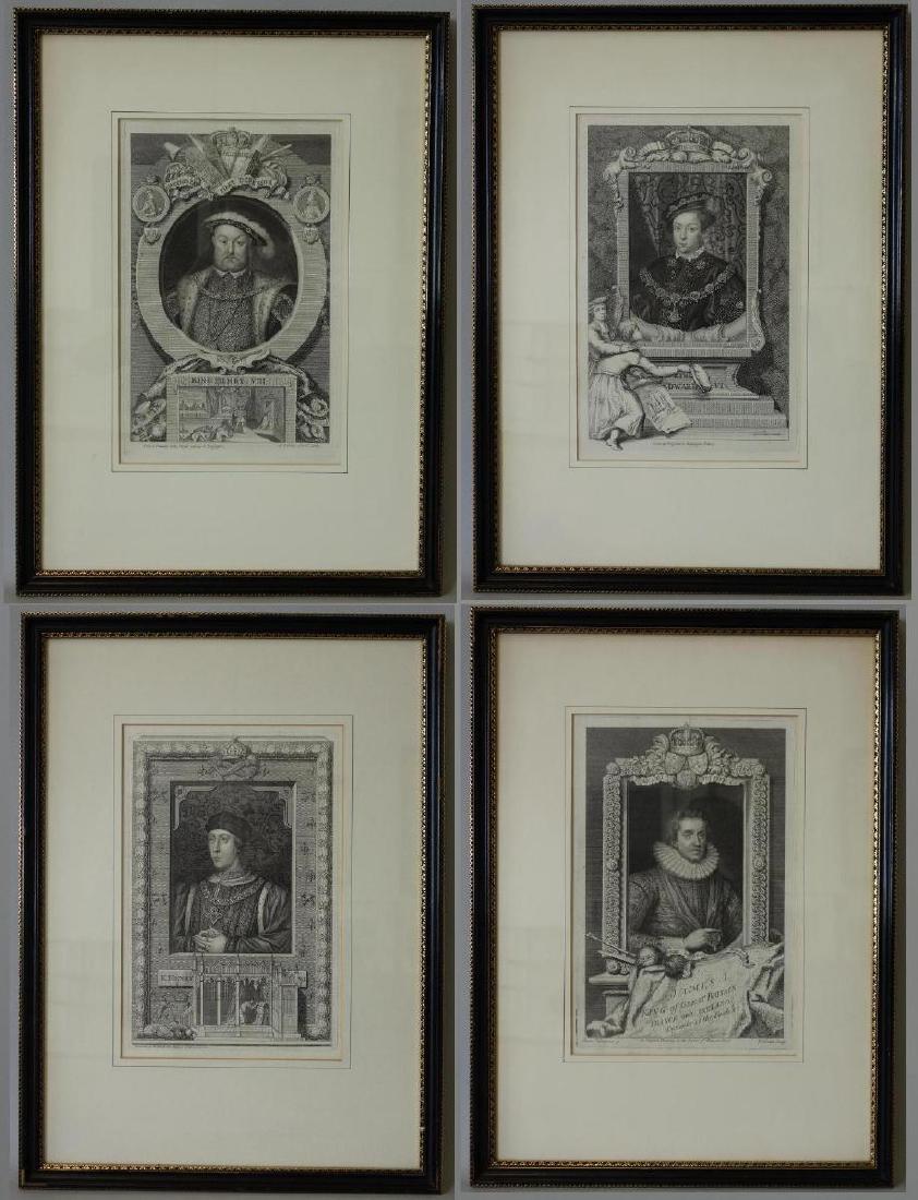 George Vertue (1684-1756) 4 Framed Engravings (1 of 10)