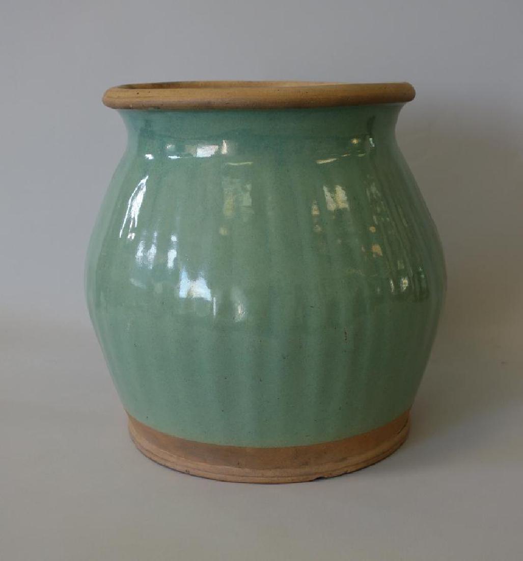 Large Asian Celadon Glazed Jardiniere (1 of 2)