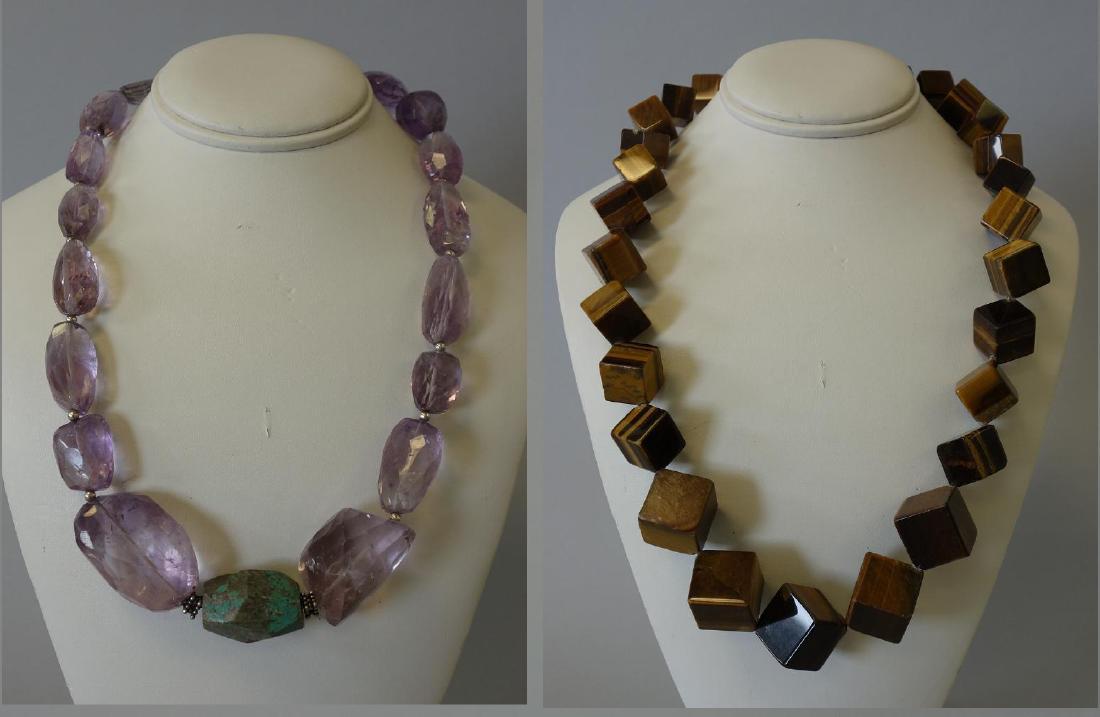 Gemstone Necklaces, Amethyst & Tiger's Eye (1 of 6)