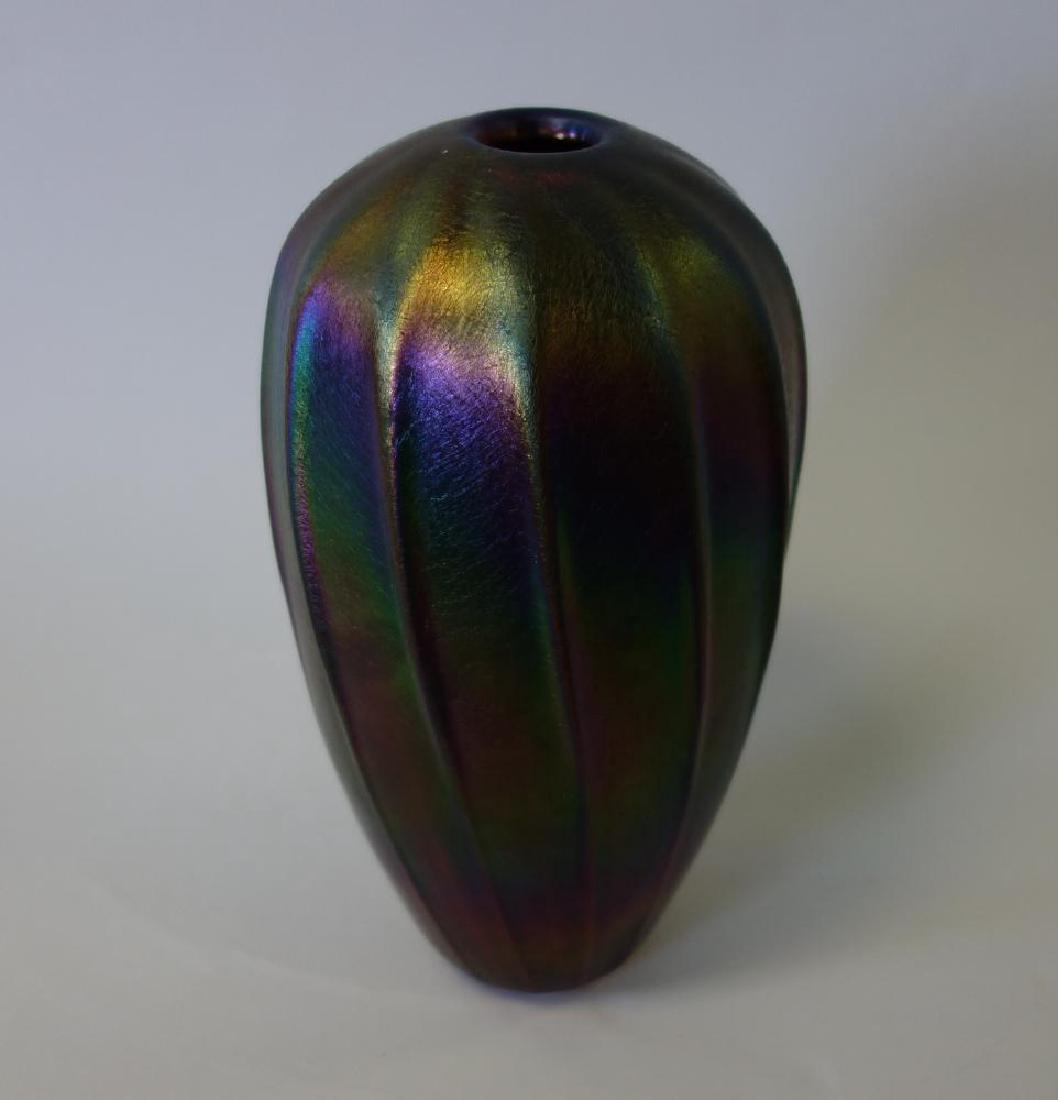 Robert Held Iridescent Metallic Art Glass Vase (1 of 3)