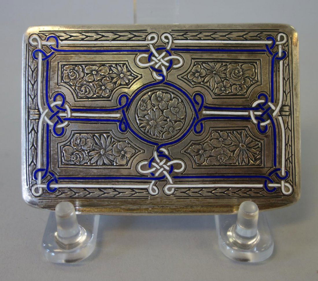 Austrian 900 Silver & Enameled Snuff Box (1 of 2)
