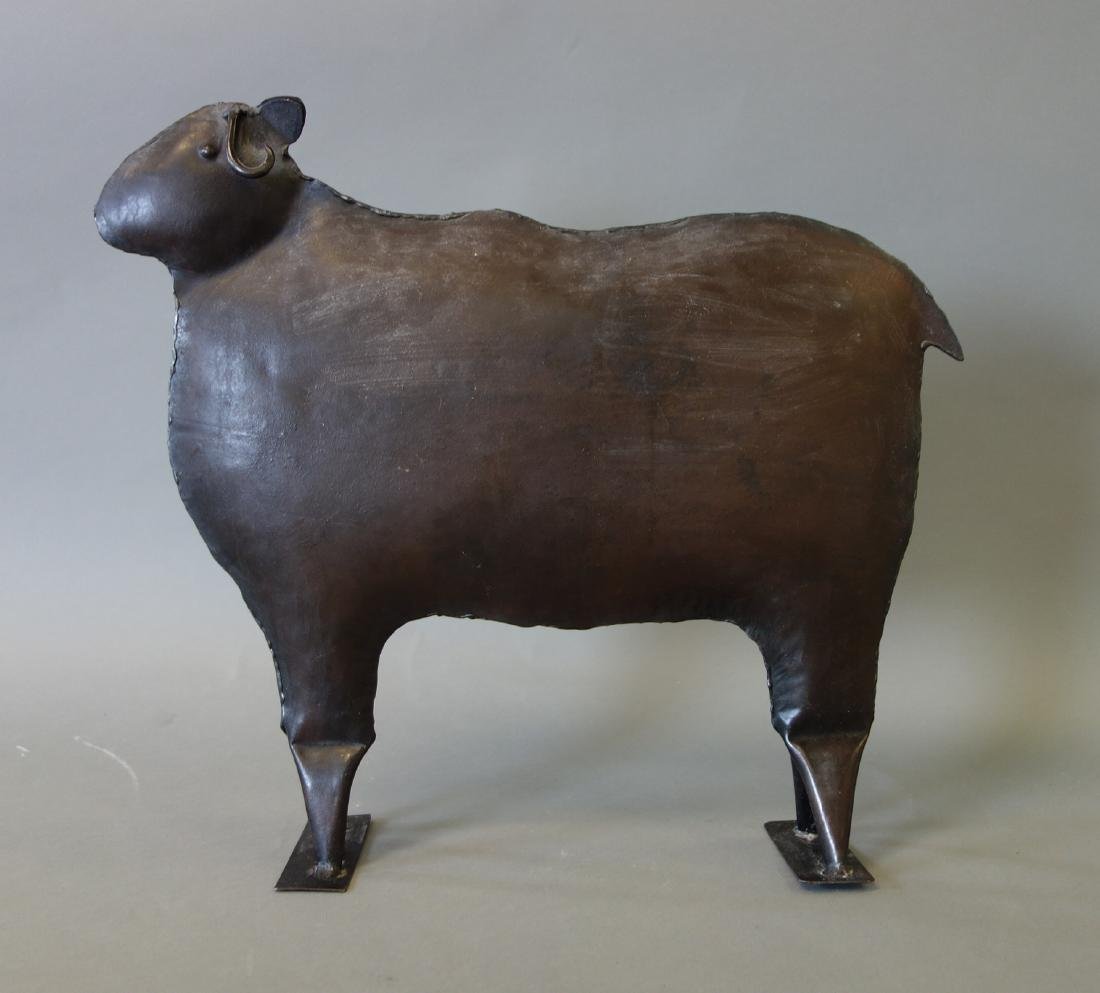 Large French Bronzed Metal Sheep, Weathervane Style (1 of 2)
