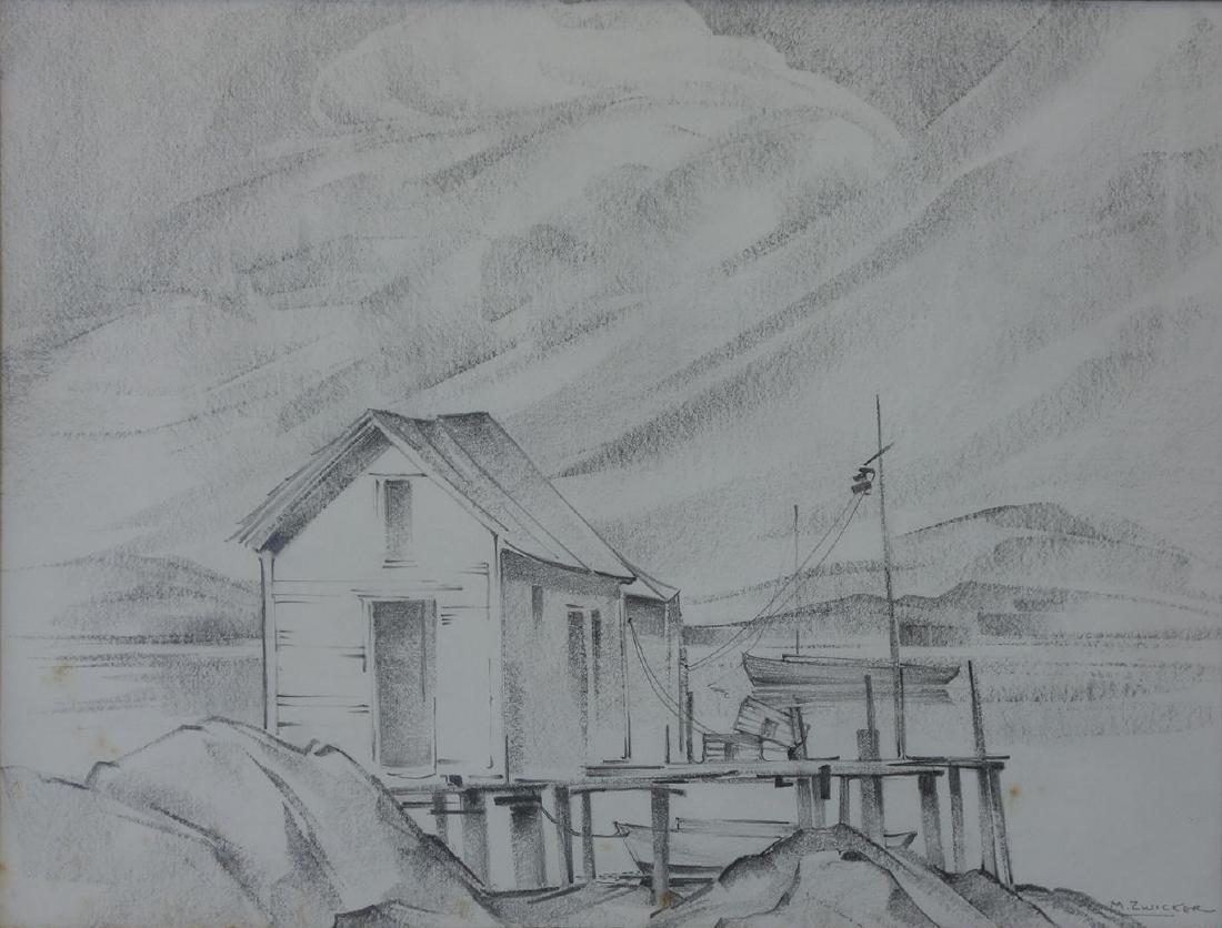 Mary Zwicker (Canada 1904-1993) Fishing Shanty (1 of 3)