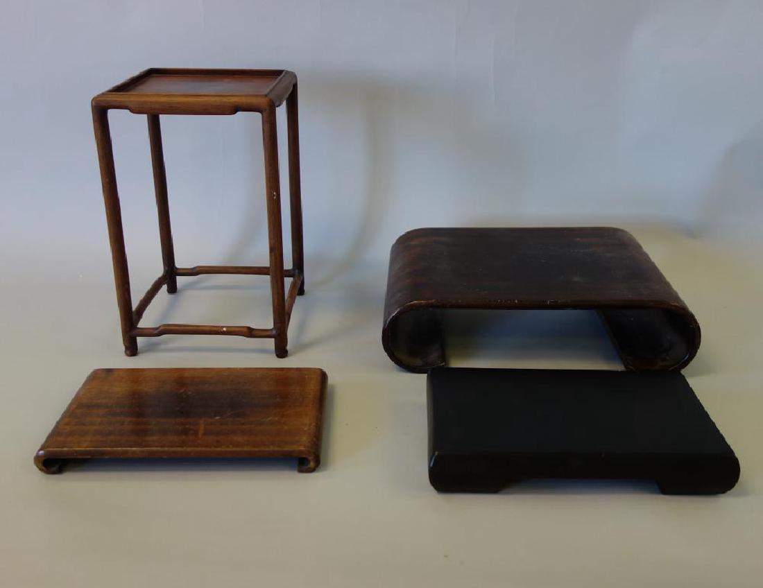 4 Chinese Hardwood Display Stands (1 of 5)