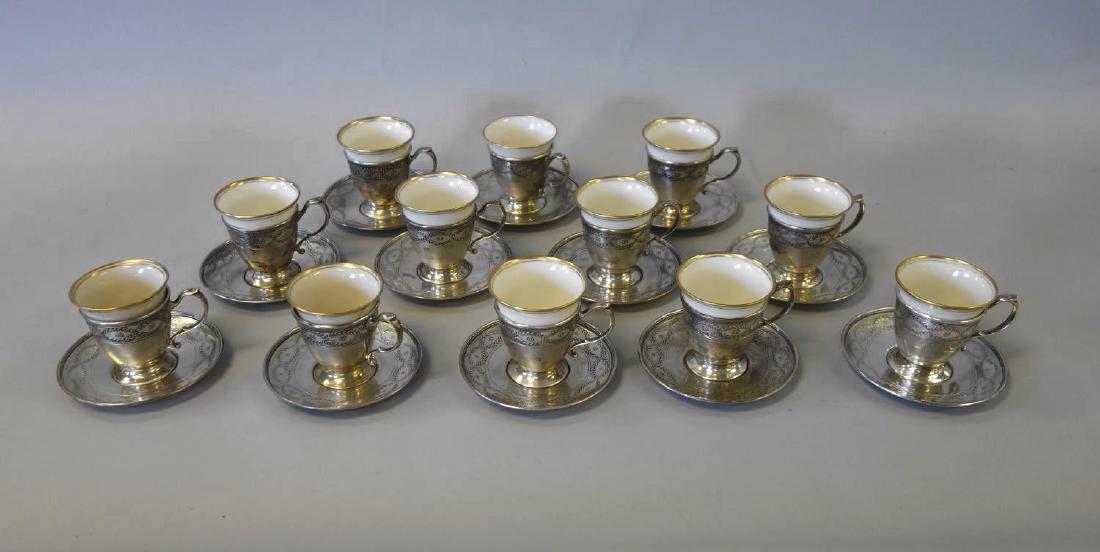 12 Tiffany Sterling Demitasse Cups, Winthrop Ptn (1 of 3)