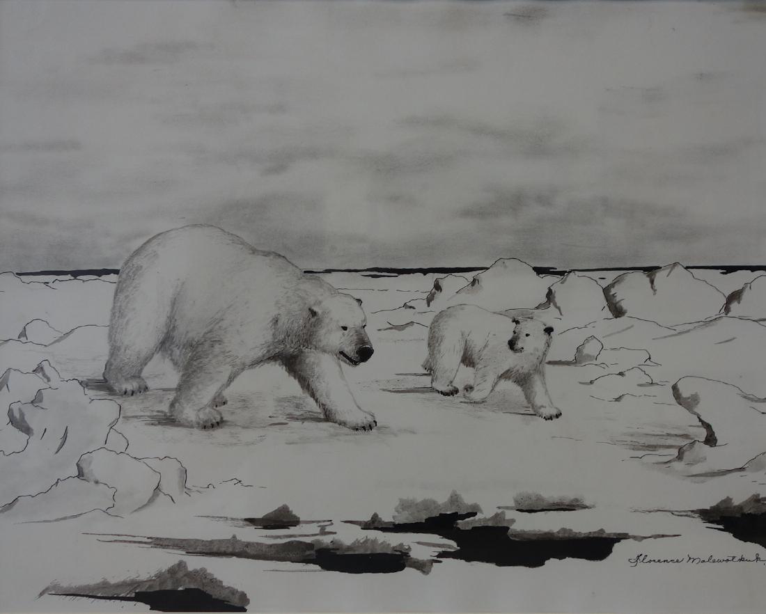 Florence Nupok Malewotkuk (1906-1971) Polar Bears (1 of 3)