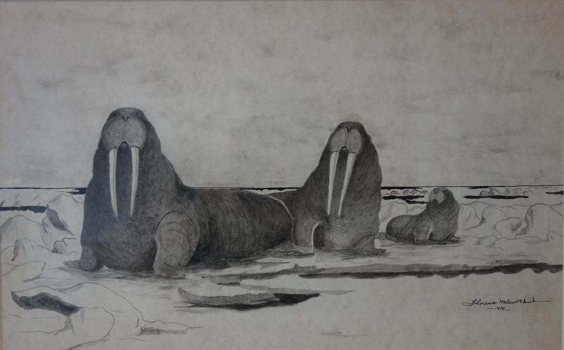 Florence Nupok Malewotkuk (1906-1971) Walrus (1 of 3)