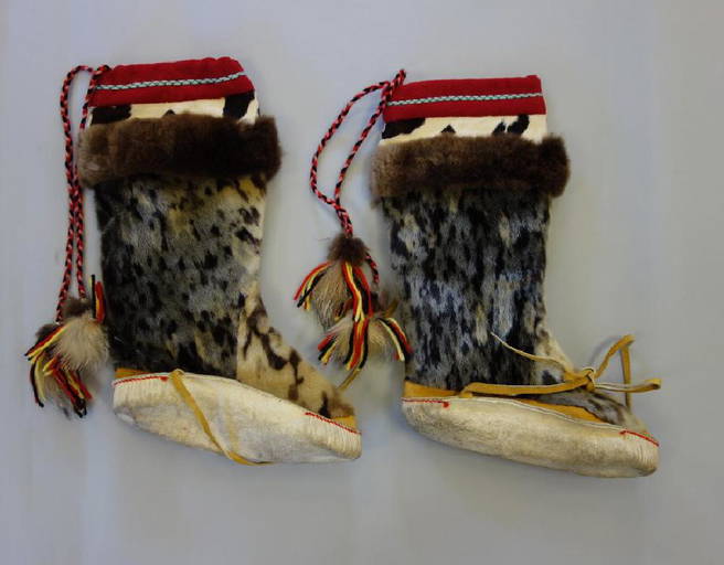 Inuit Seal Skin Boots Early Eskimo Inuit Child's Mukluks 1800-1900