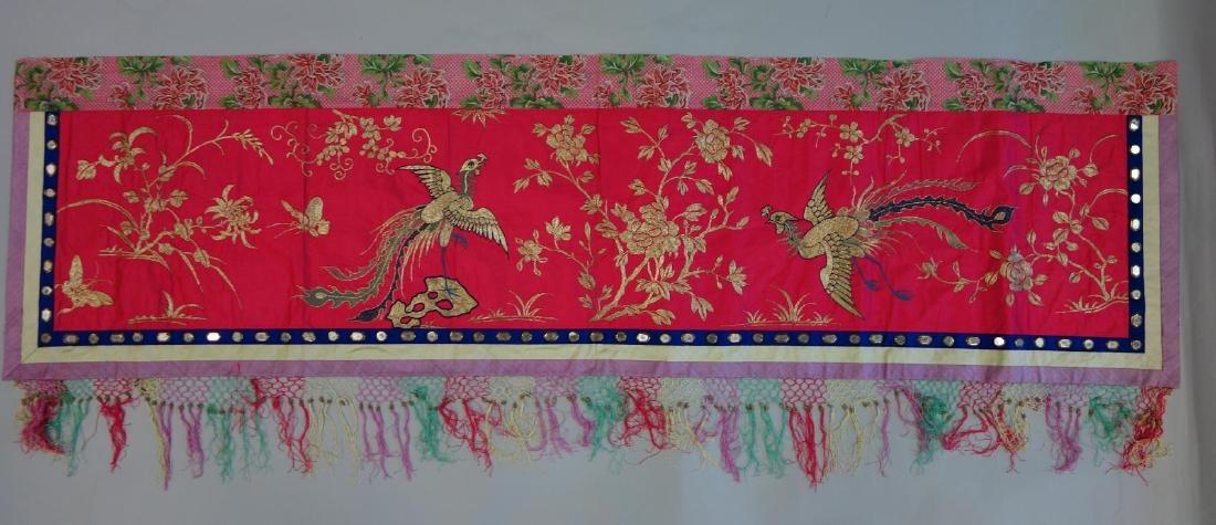 Chinese Couching Embroidered Silk Wedding Banner (1 of 3)
