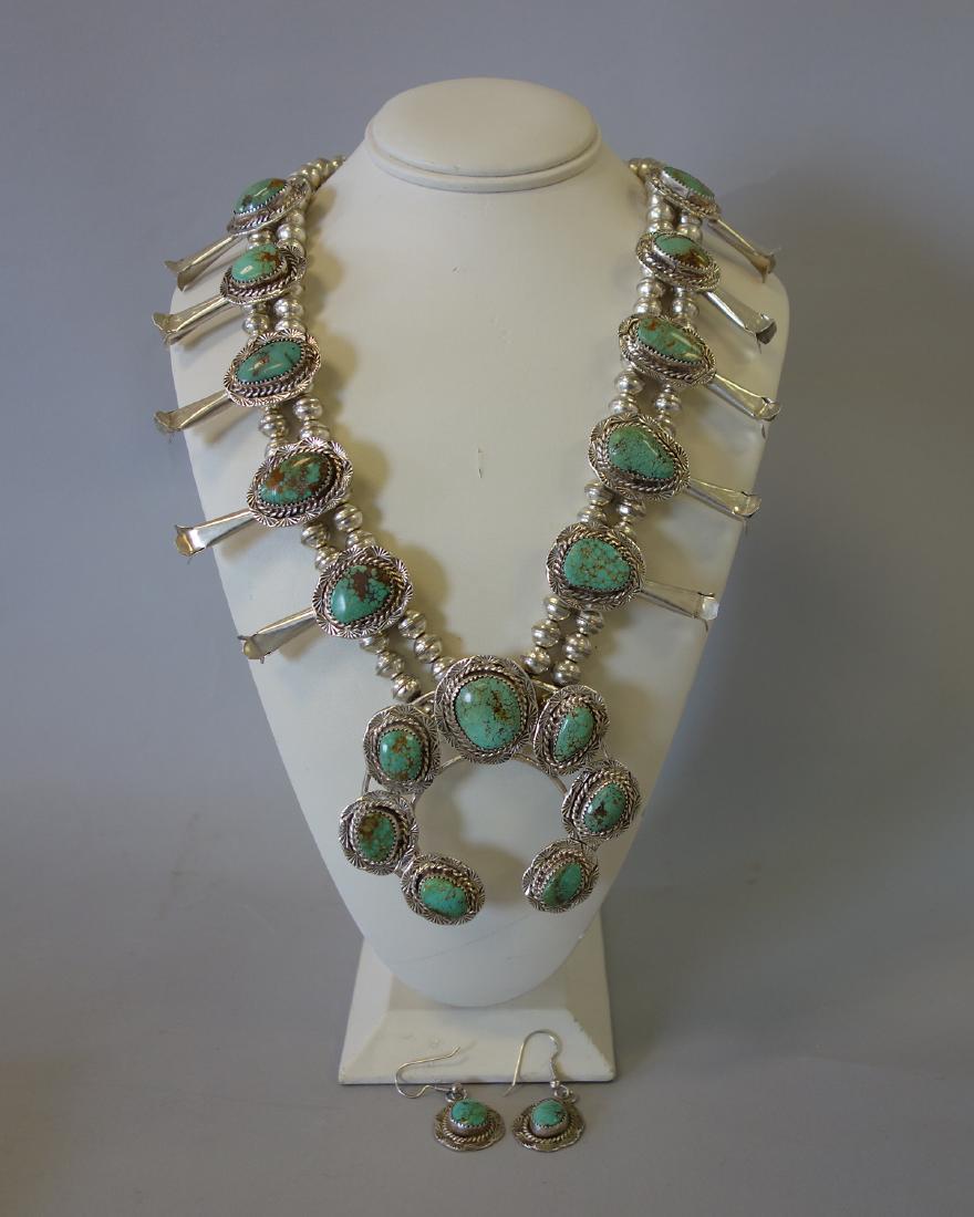 Sterling & Turquoise Squash Blossom Necklace + (1 of 7)