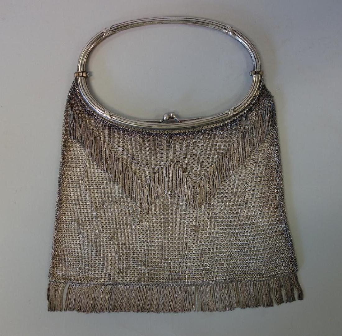 Art Deco Sterling Mesh Handbag Purse (1 of 2)
