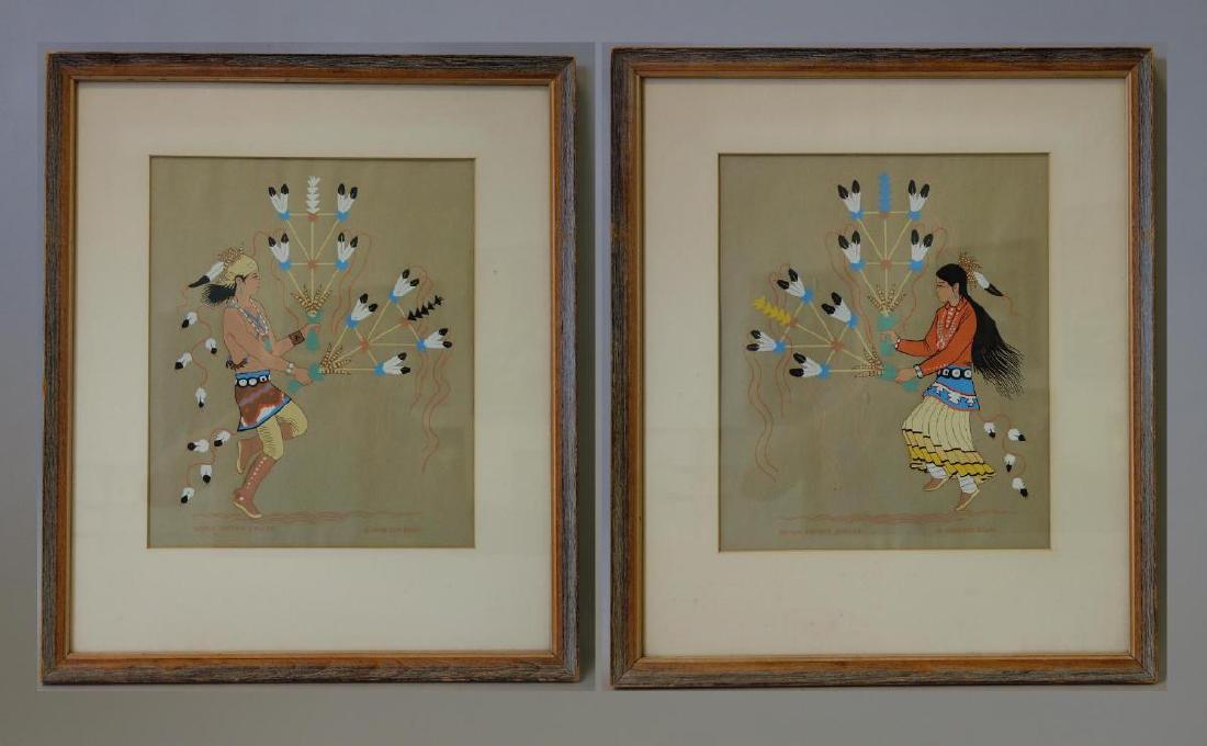 Harrison Begay (1914-2012) Navajo Feather Dancers (1 of 5)