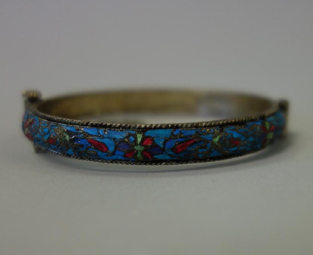 Chinese Kingfisher Feather Bangle Bracelet (1 of 2)