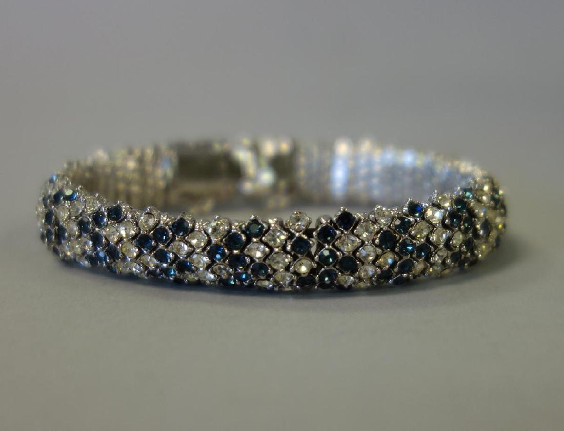 Pave Faux Diamond & Sapphire Bracelet (1 of 1)