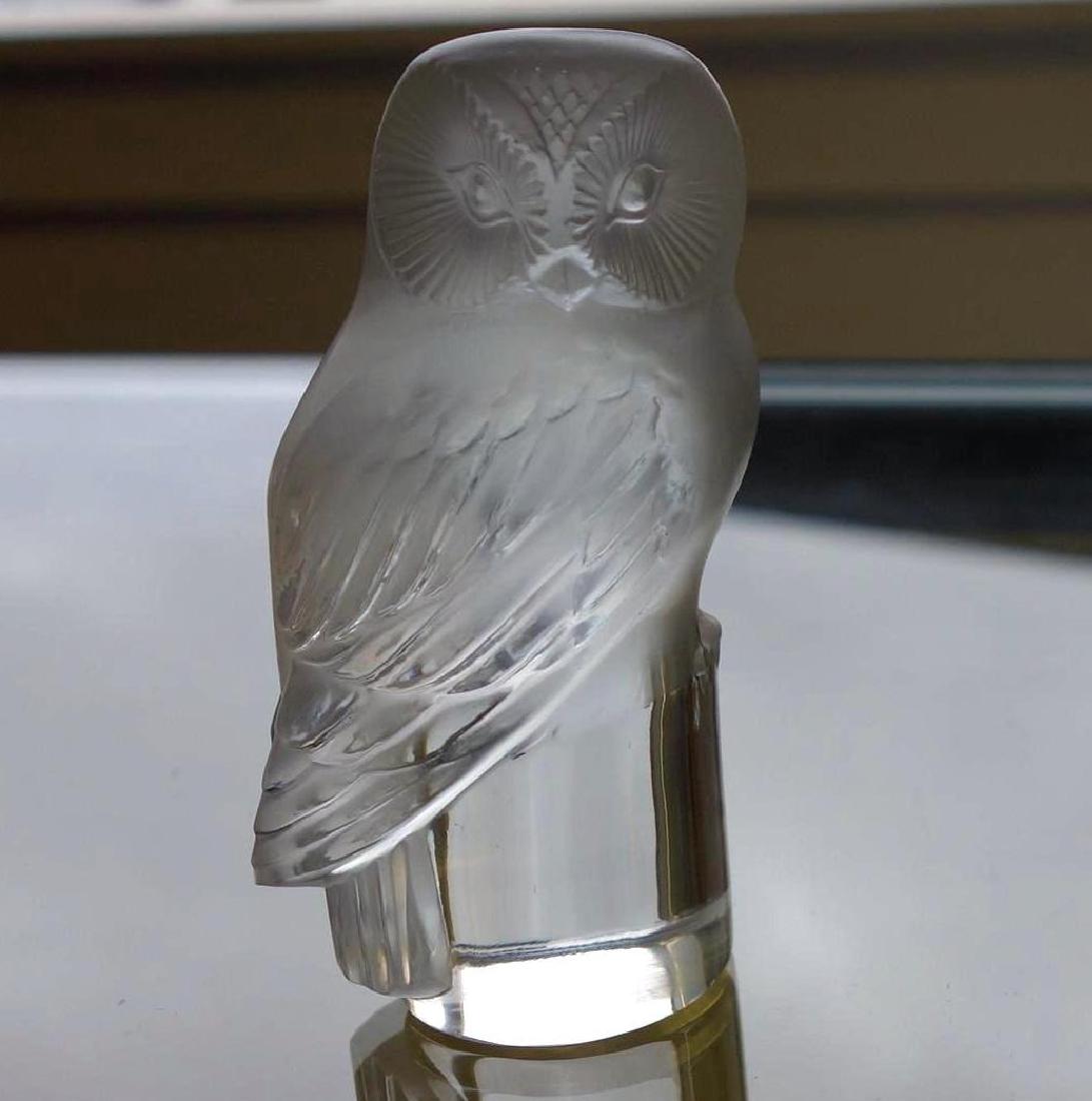 Lalique Crystal Owl Paperweight, France (1 of 2)