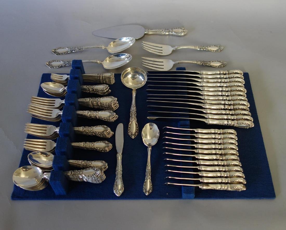 Alvin Sterling Silver Flatware, Prince Eugene, 88p (1 of 4)