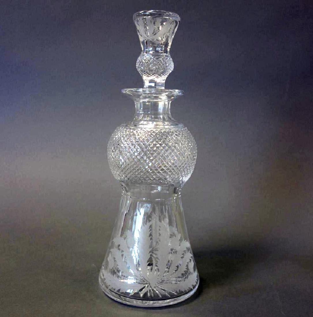 Edinburgh Scottish Thistle Crystal Decanter (1 of 1)