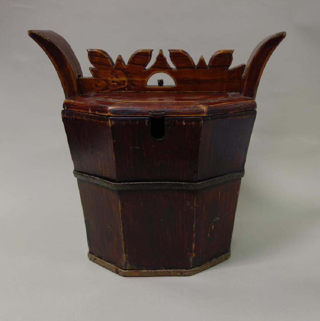 19thc Chinese Wood Teapot Container Box (1 of 1)