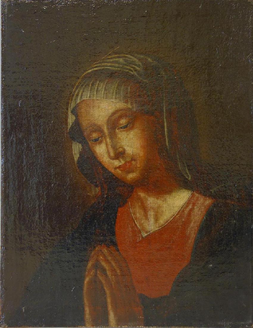 18th / 19thc Portrait of Madonna, The Virgin Mary (1 of 3)