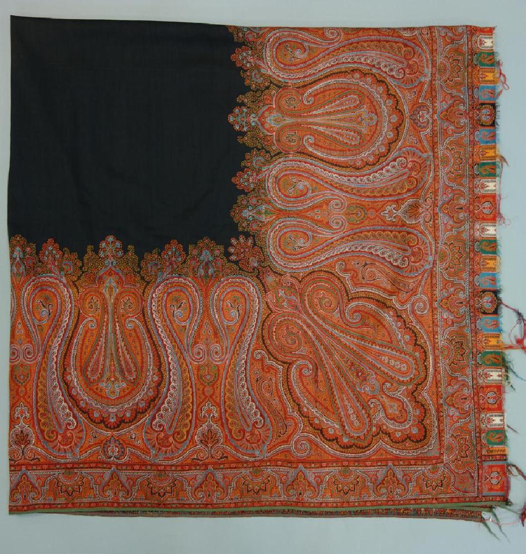 Scottish Woven Wool Paisley Shawl, Square Form, (1 of 2)