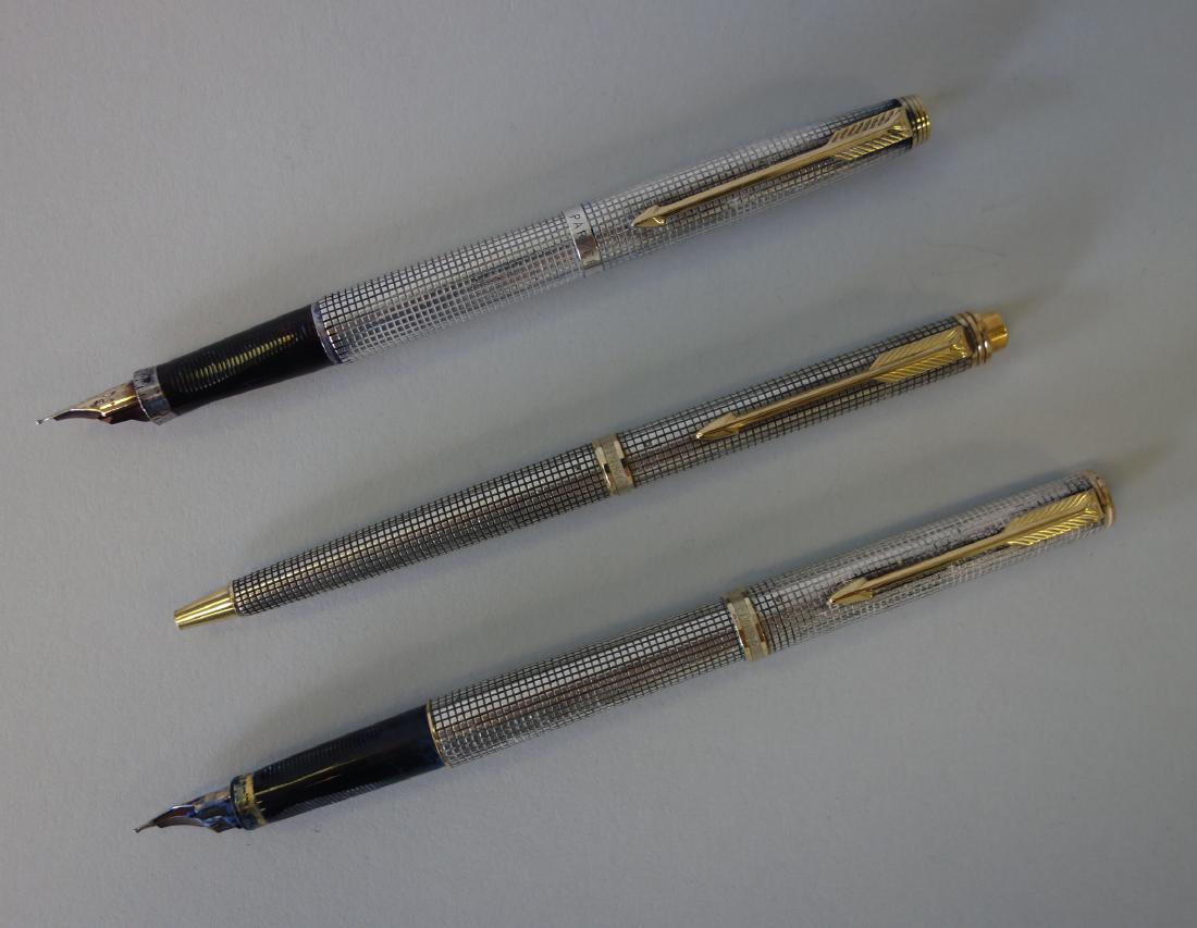 2 Parker Sonnet Fountain Pens & 1 Pencil Gold Nibs (1 of 1)