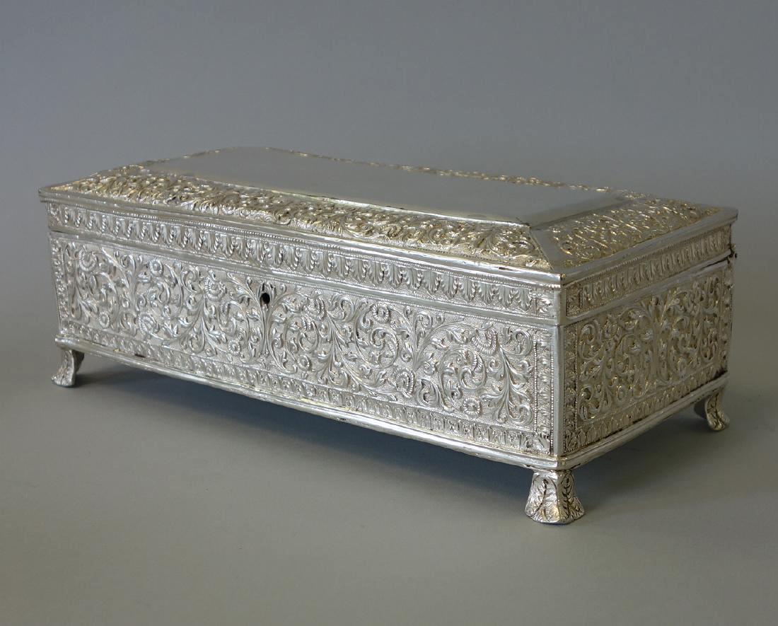 Continental Silver Jewelry Casket / Dresser Box (1 of 3)