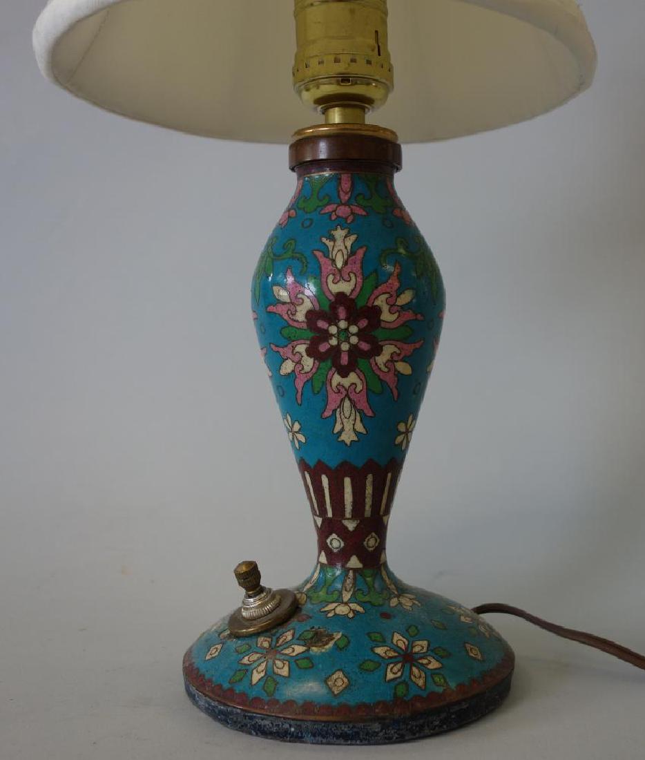 Chinese Cloisonne Enamel Desk Lamp, c1930s (1 of 4)