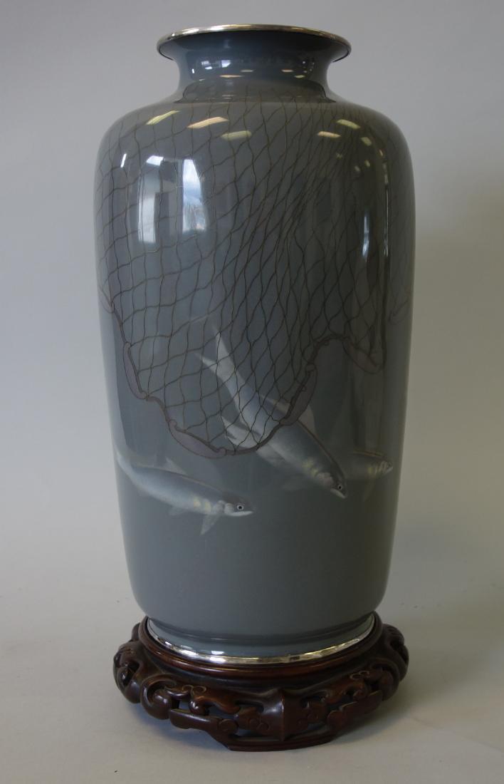 Japanese Ando Jubei Cloisonne Enamel Vase (1 of 14)