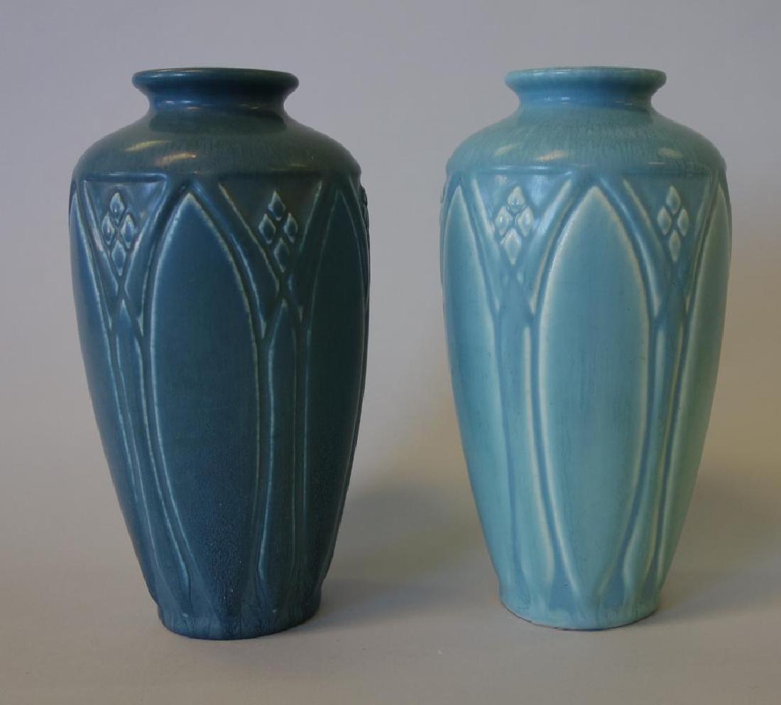 2 Rookwood Vases, Stylized Motif, Shape 2412 (1 of 3)