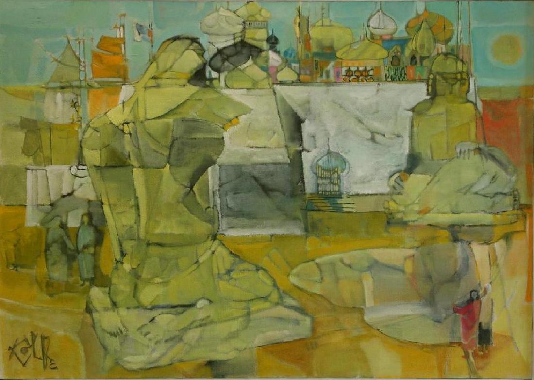 Mihaly Kolbe (1907-1990) Abstract Oil on Canvas. (1 of 12)