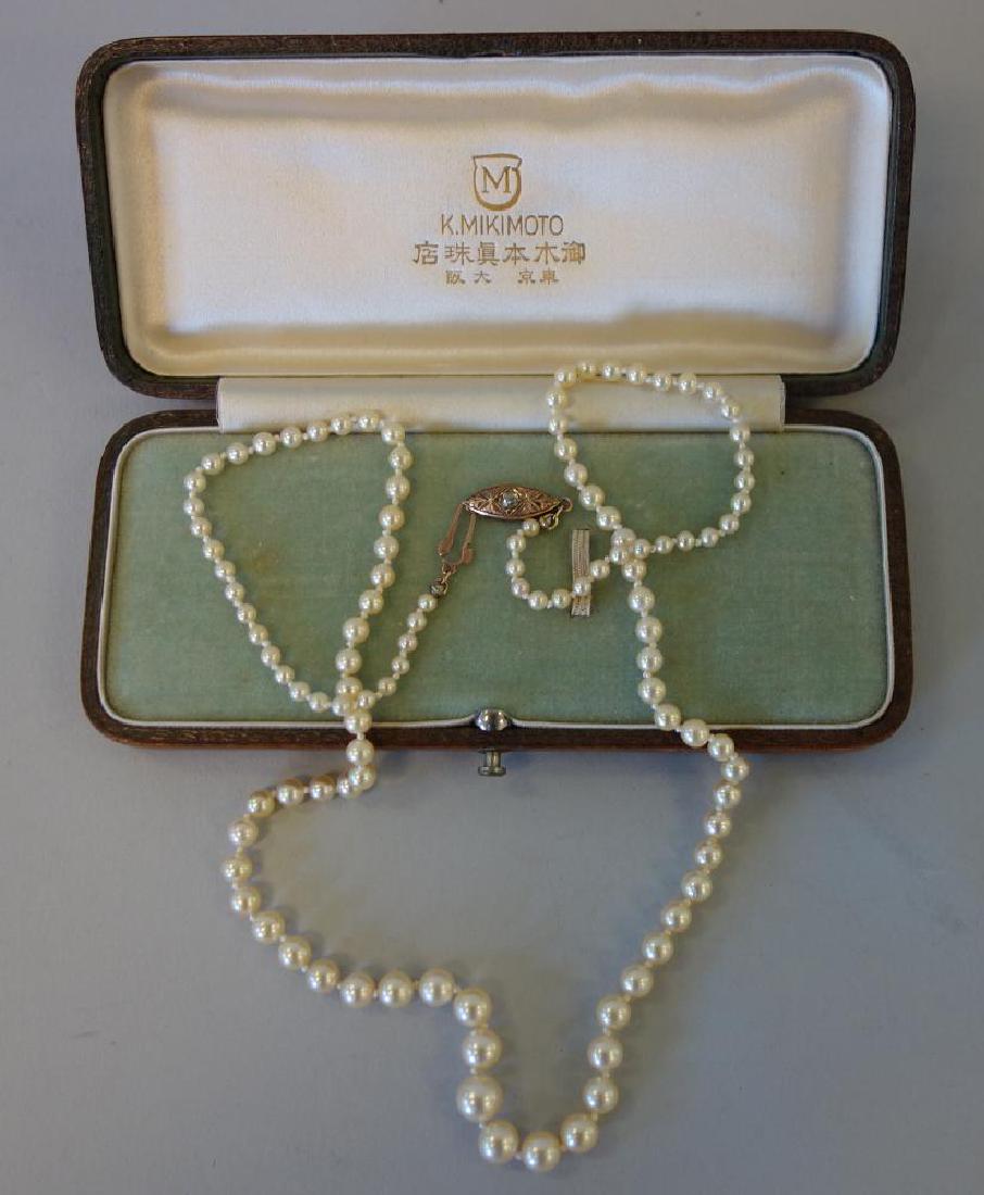 Mikimoto Pearl & Rose Cut Diamond Necklace (1 of 4)