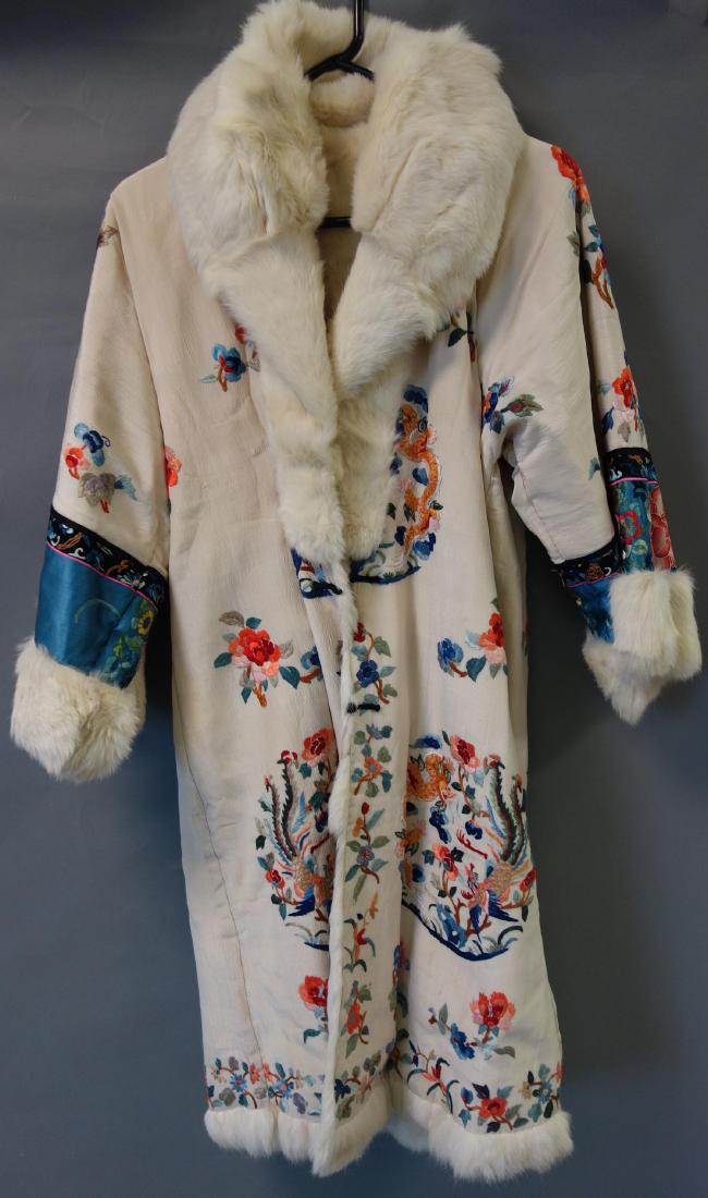 Chinese Embroidered Fur Trimmed Evening Coat (1 of 7)
