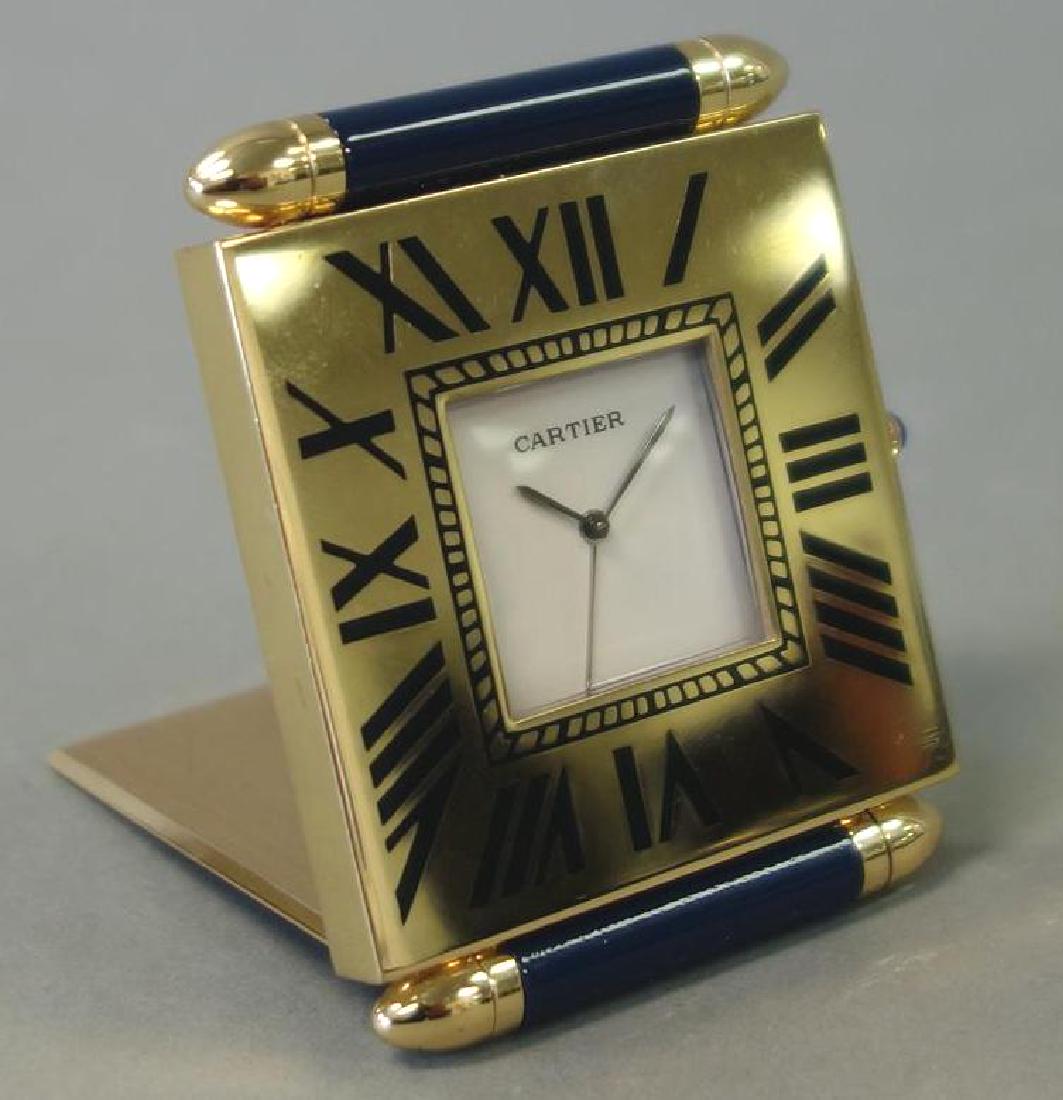Cartier Art Deco Style Travel / Desk Clock
