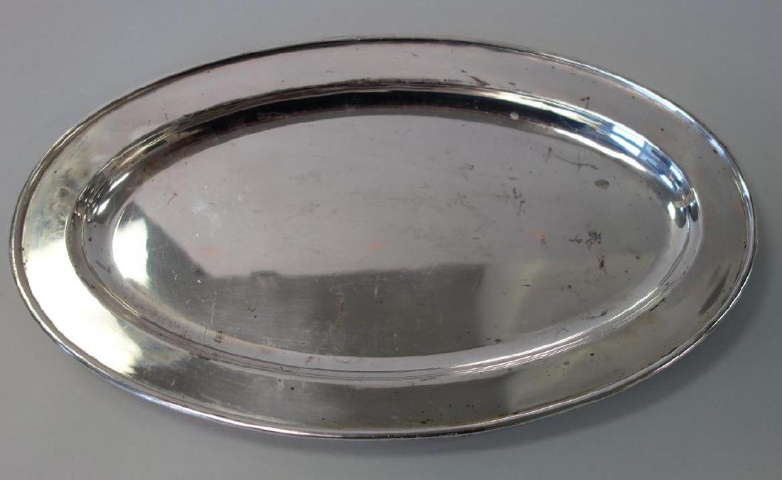 English Sterling Oval Serving Platter, Barker Bros (1 of 2)