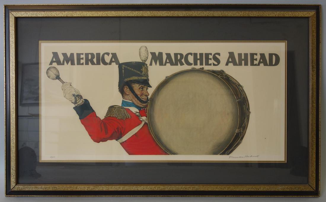 Norman Rockwell America Marches Ahead, Signed A/P (1 of 3)