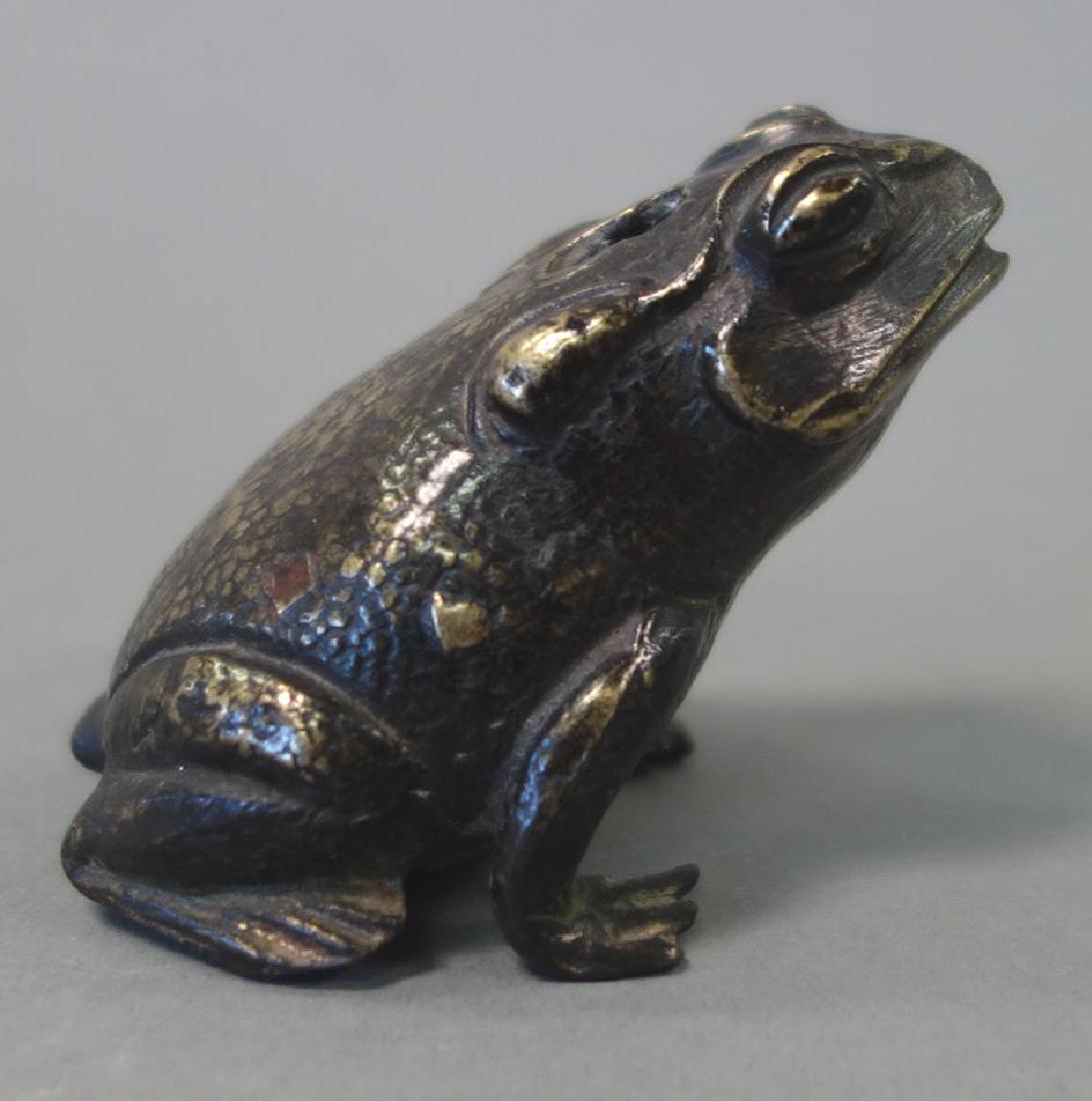 Asian Bronze Frog Water Dropper, Signed (1 of 3)