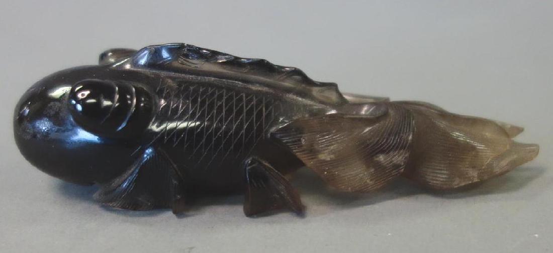 Chinese Carved Translucent Hardstone Fish (1 of 3)