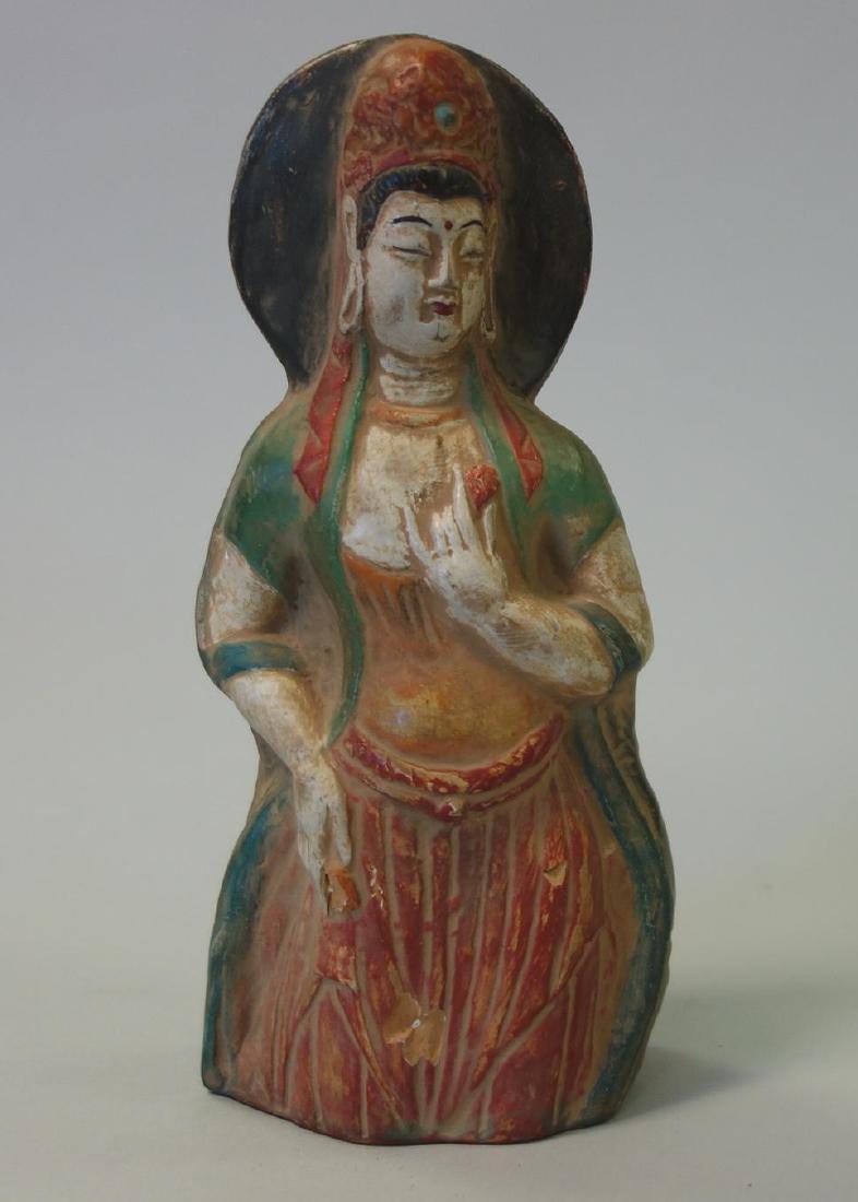 Chinese Glazed Pottery Figure of Guanyin (1 of 8)