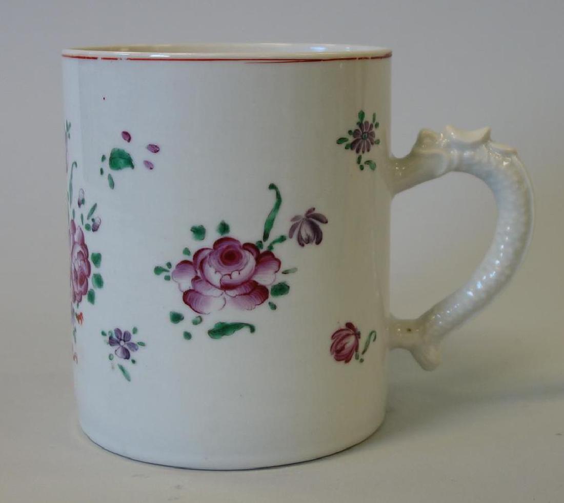 19th Chinese Export Porcelain Mug, Dragon Handle (1 of 4)