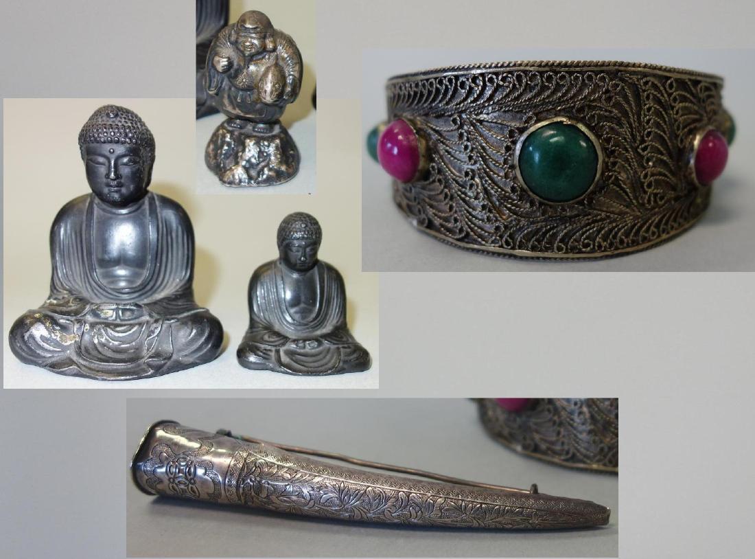 Asian Nail Guard, Buddhas, Okimono & Bracelet (1 of 6)