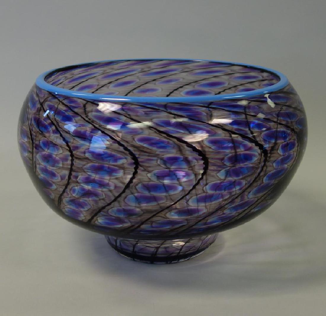 Studio Glass Bowl, Signed & Dated 1998 (1 of 2)
