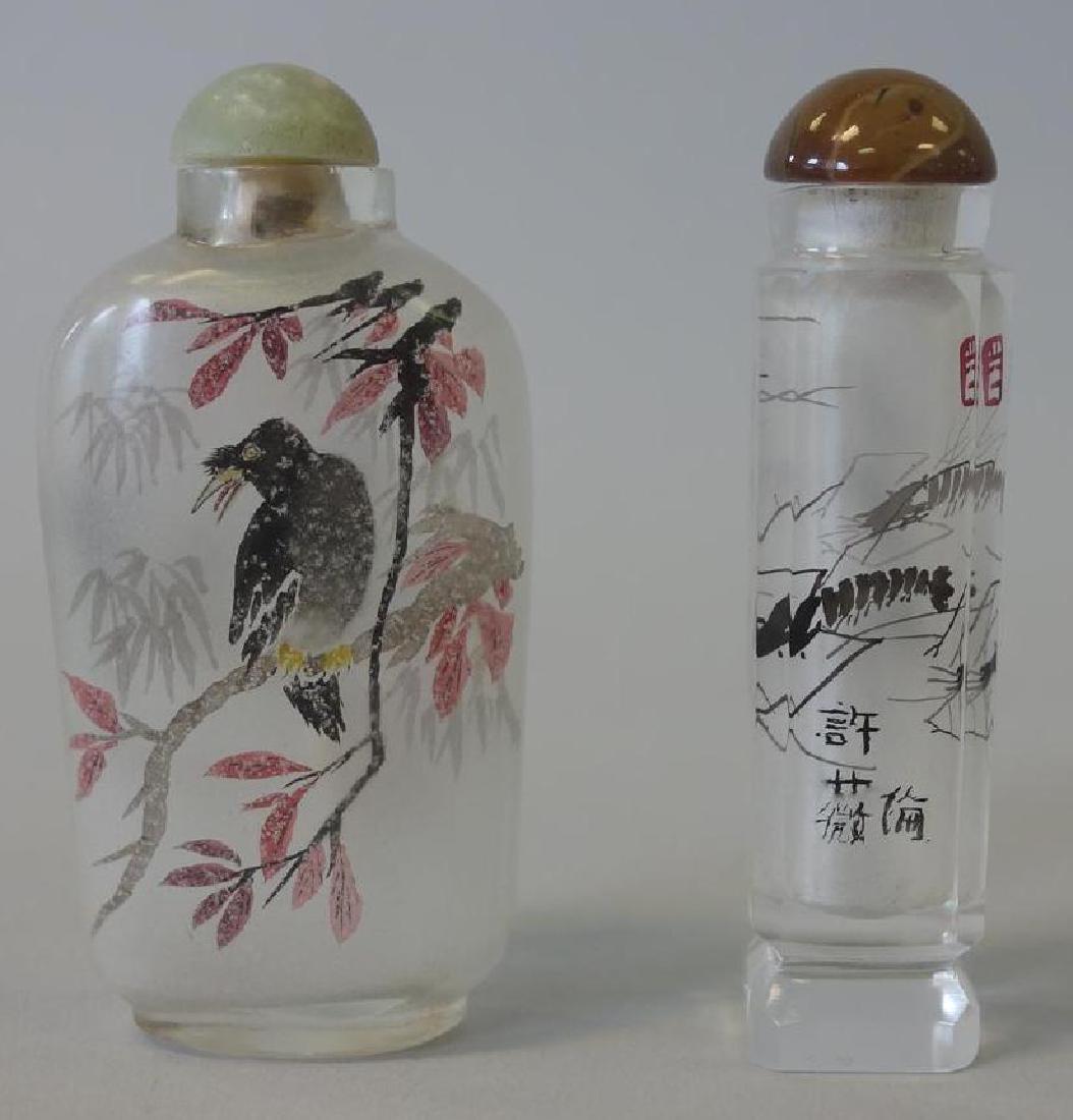 2 Chinese Reverse Inside Painted Snuff Bottles (1 of 4)
