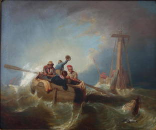 William Tolman Carlton (1816-1888, MA) Rough Seas