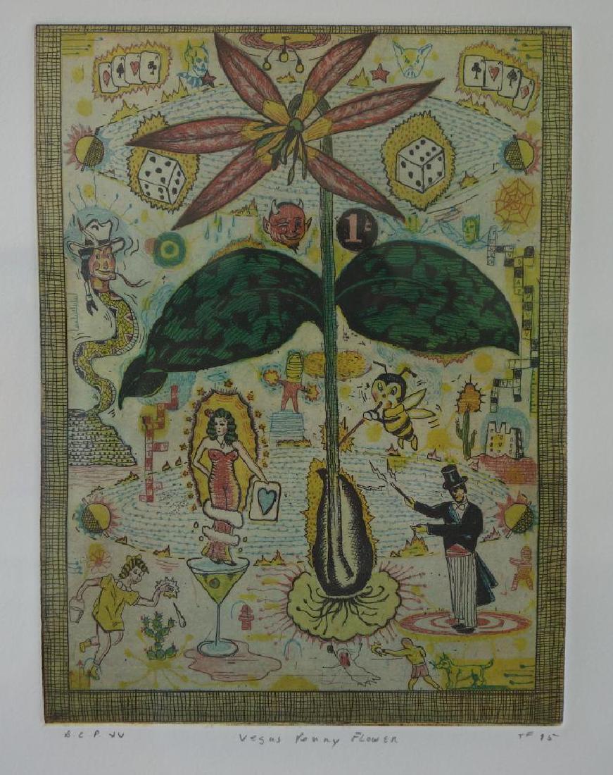 Tony Fitzpatrick (b-1958) Vegas Penny Flower (1 of 2)