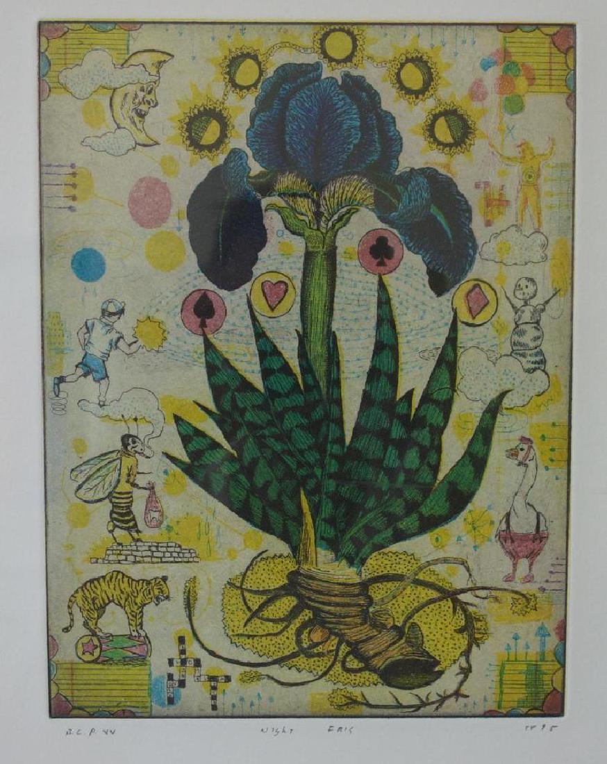 Tony Fitzpatrick (b-1958) Night Iris (1 of 2)