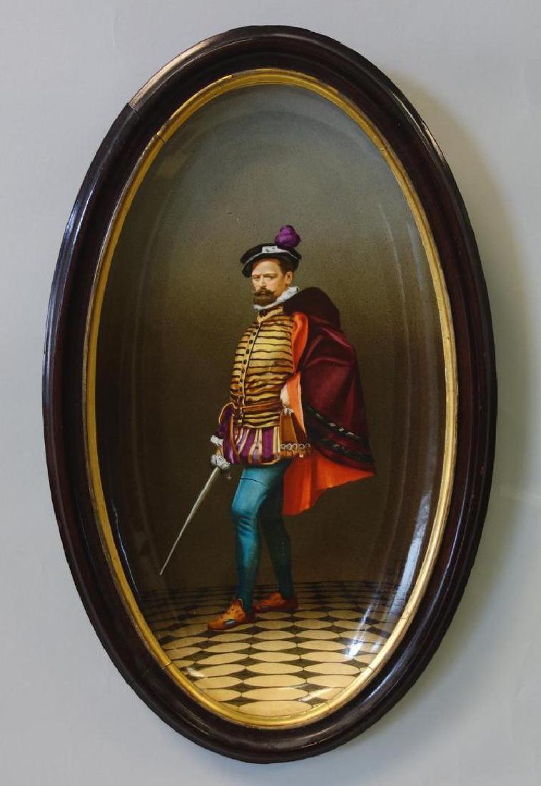 H. B. Choisy, Painted Portrait Plaque, Framed (1 of 3)