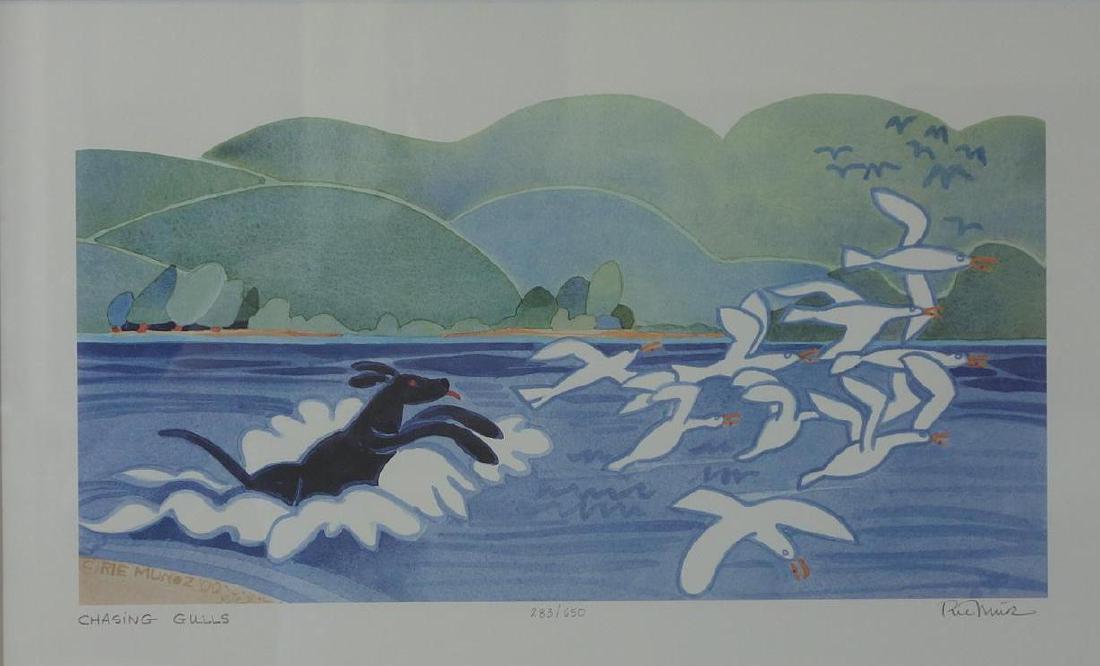 Rie Munoz (b-1921) Chasing Gulls (1 of 2)