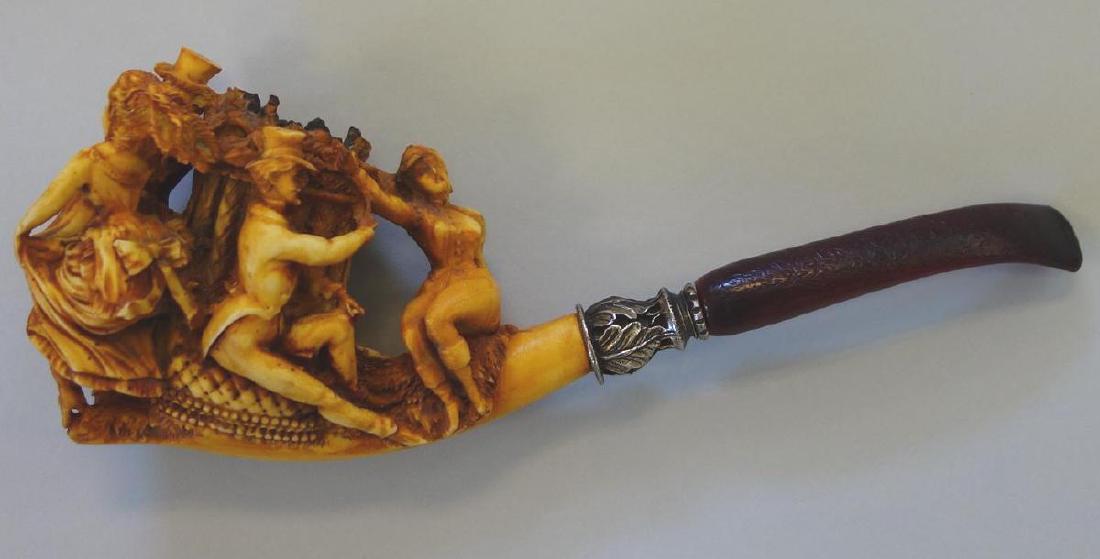 Meerschaum Figural Pipe with Amber Stem (1 of 4)