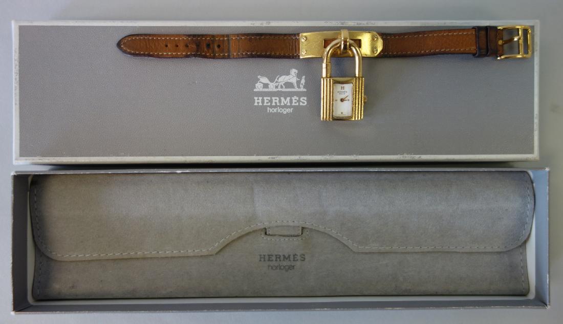 Hermes Kelly Lock Wristwatch + Pouch & Box (1 of 3)